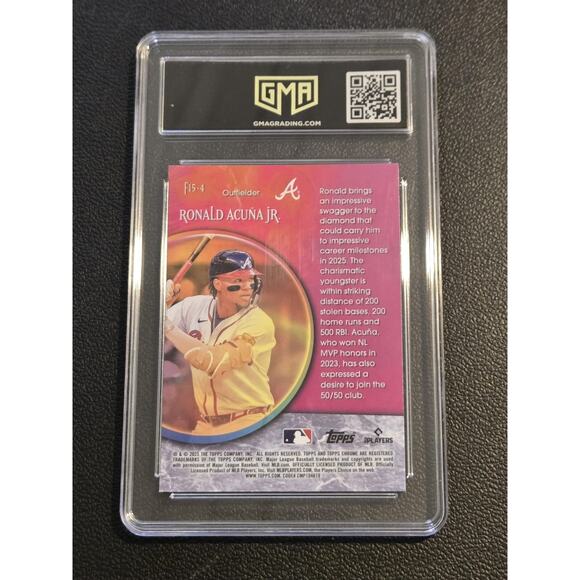 2025 Topps Chrome #F15-4 Ronald Acuña Jr. Fortune 15 GMA 10 - Picture 2 of 2